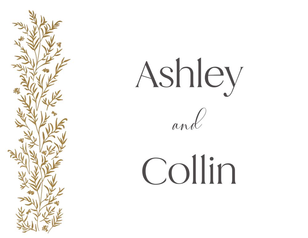 Foiled Myrtle Foil Pressed Folded Note