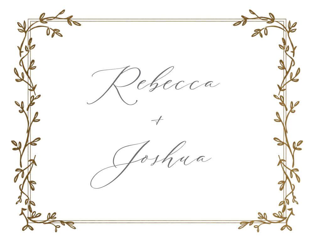 Foiled Ivy Border Foil Pressed Folded Note