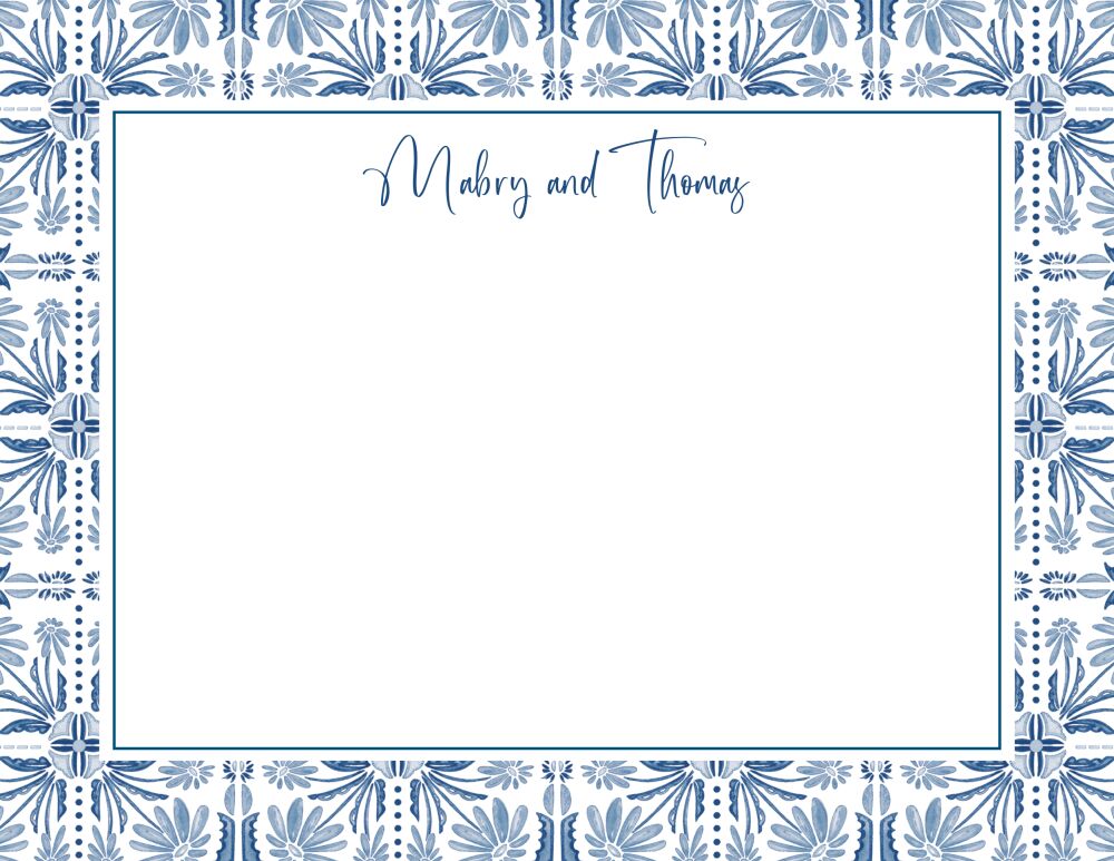 Floral Tile Flat Note