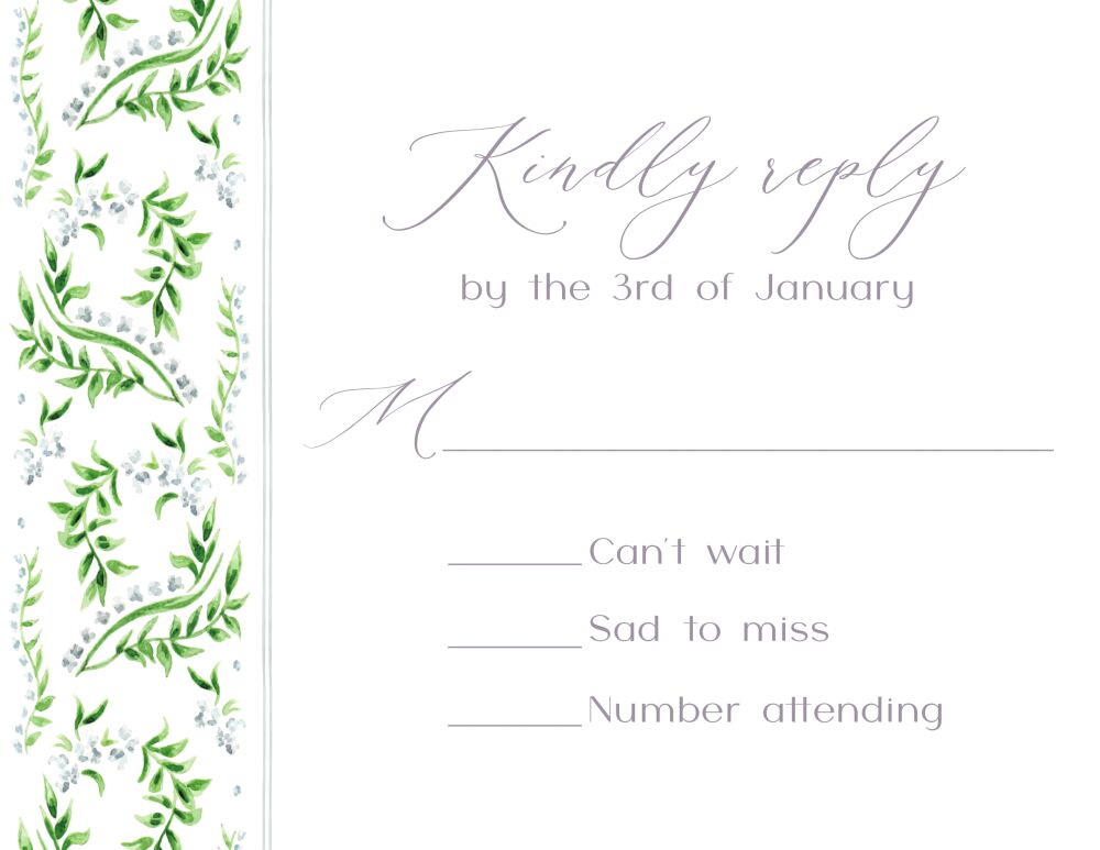Neutral Buds Reply Card
