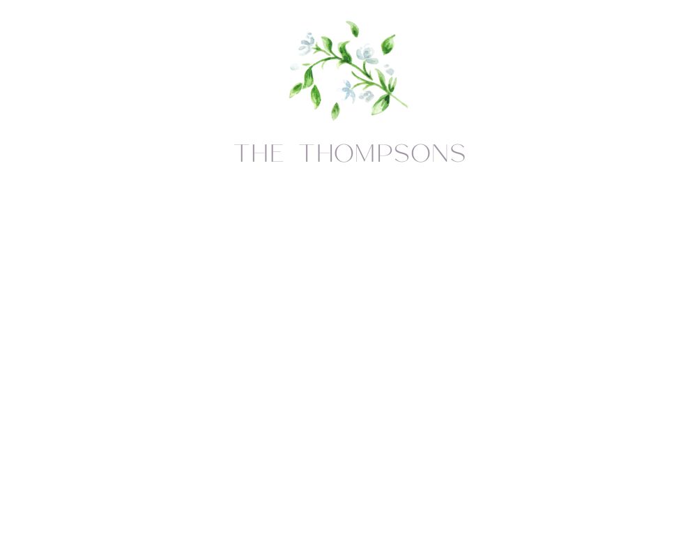 White Greenery Flat Note