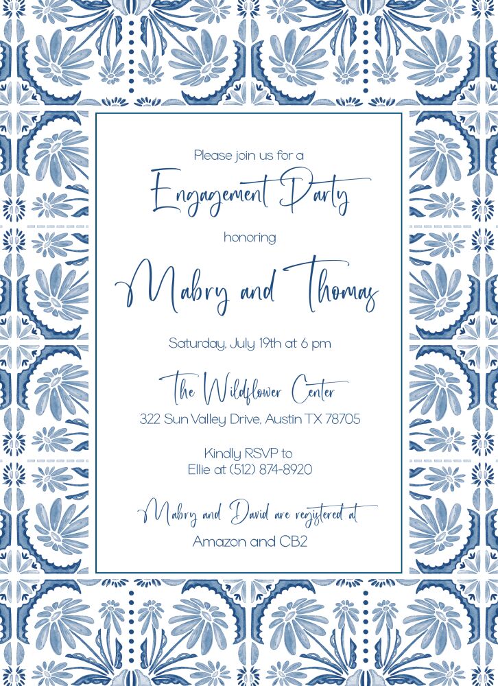 Floral Tile Invitation