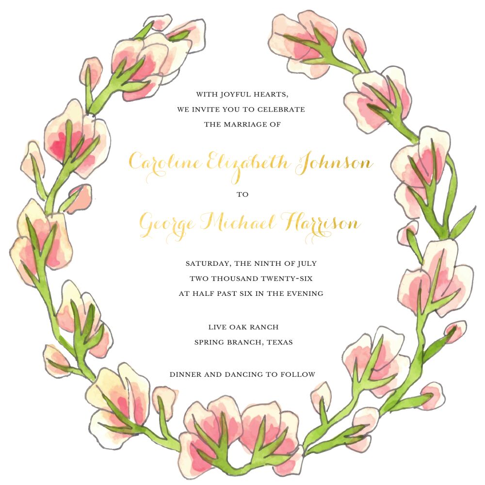 Pinky Invitation (shown with Personalized Foil - additional charge)
