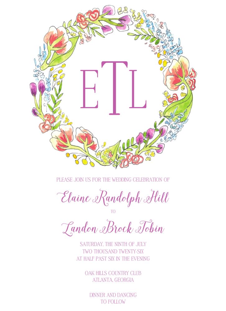 Splendid Wreath Invitation