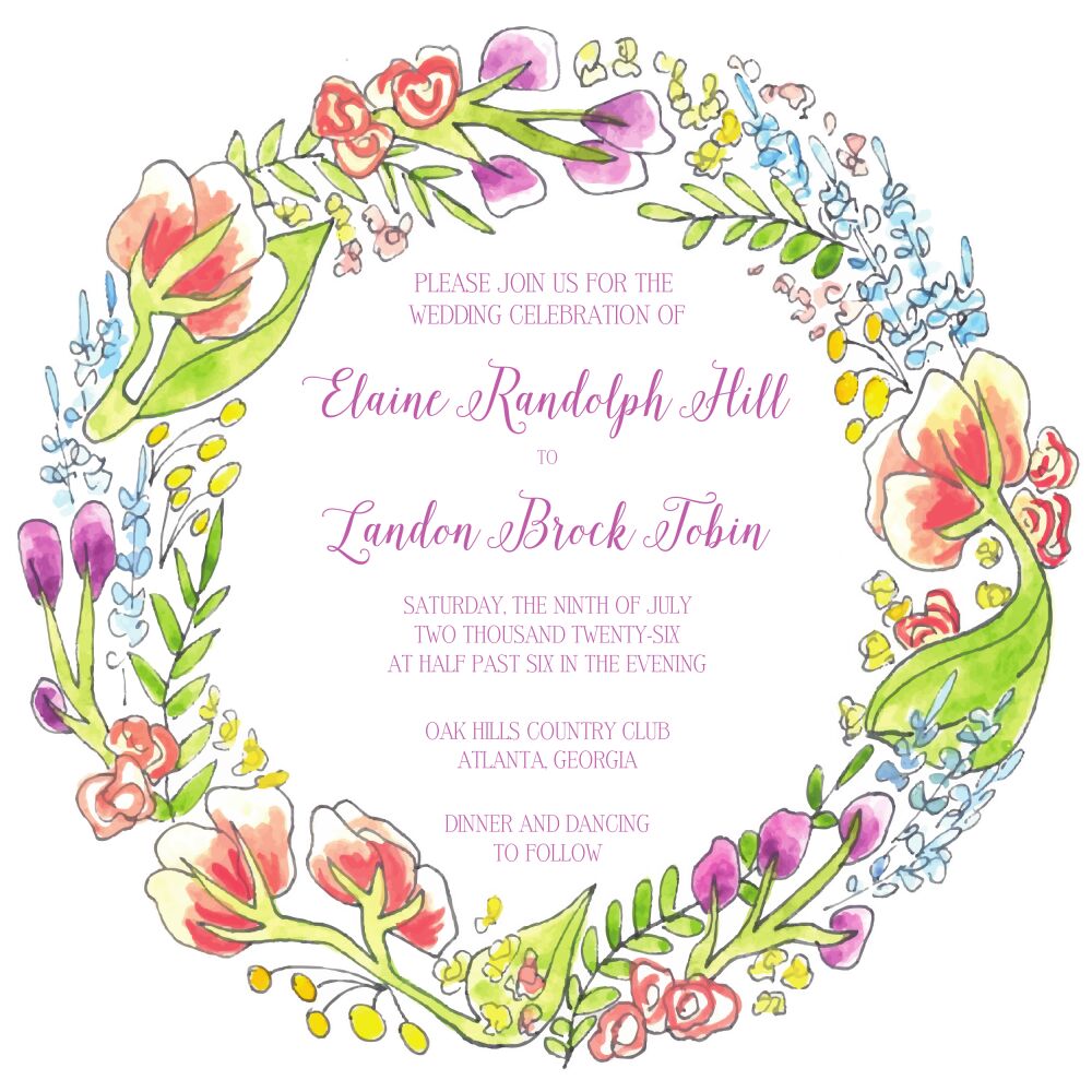 Splendid Wreath Invitation