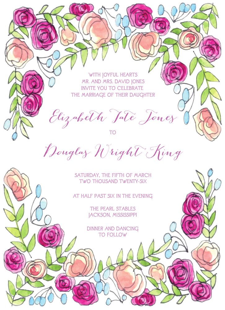 Sweet Pink Invitation