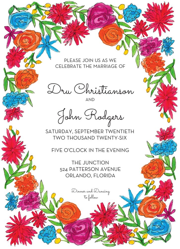 Viva Florals Invitation
