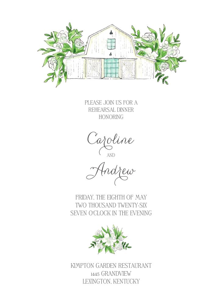 White Florals and Barn