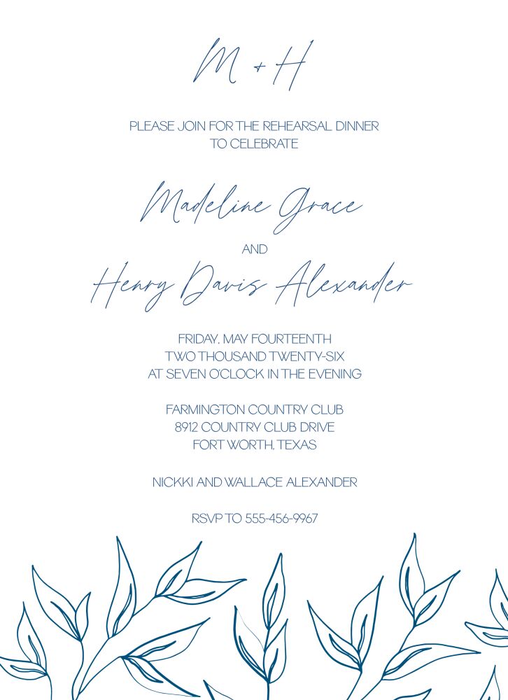 Light Leaves Invitation