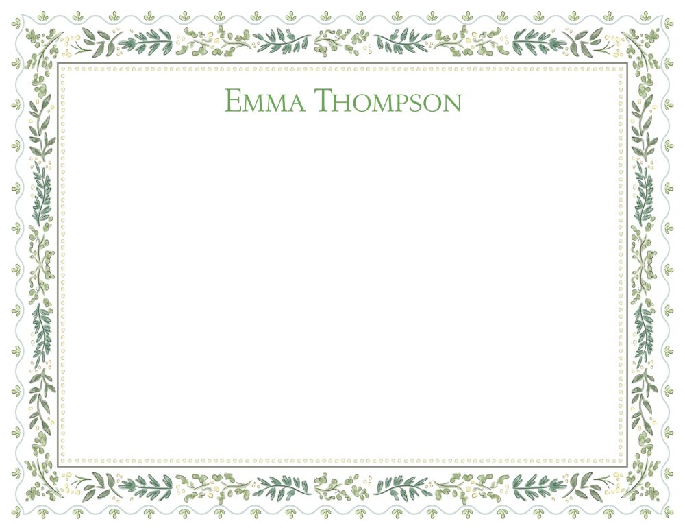 Botanical Layer Border Flat Note