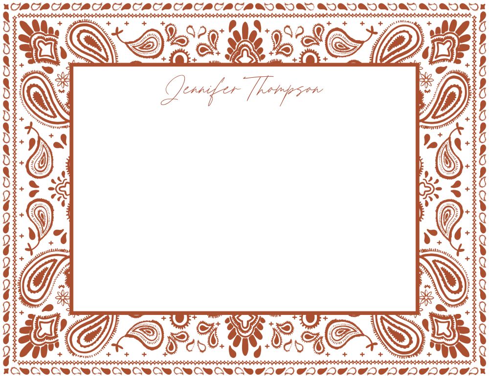 Paisley Bandana Flat Note 