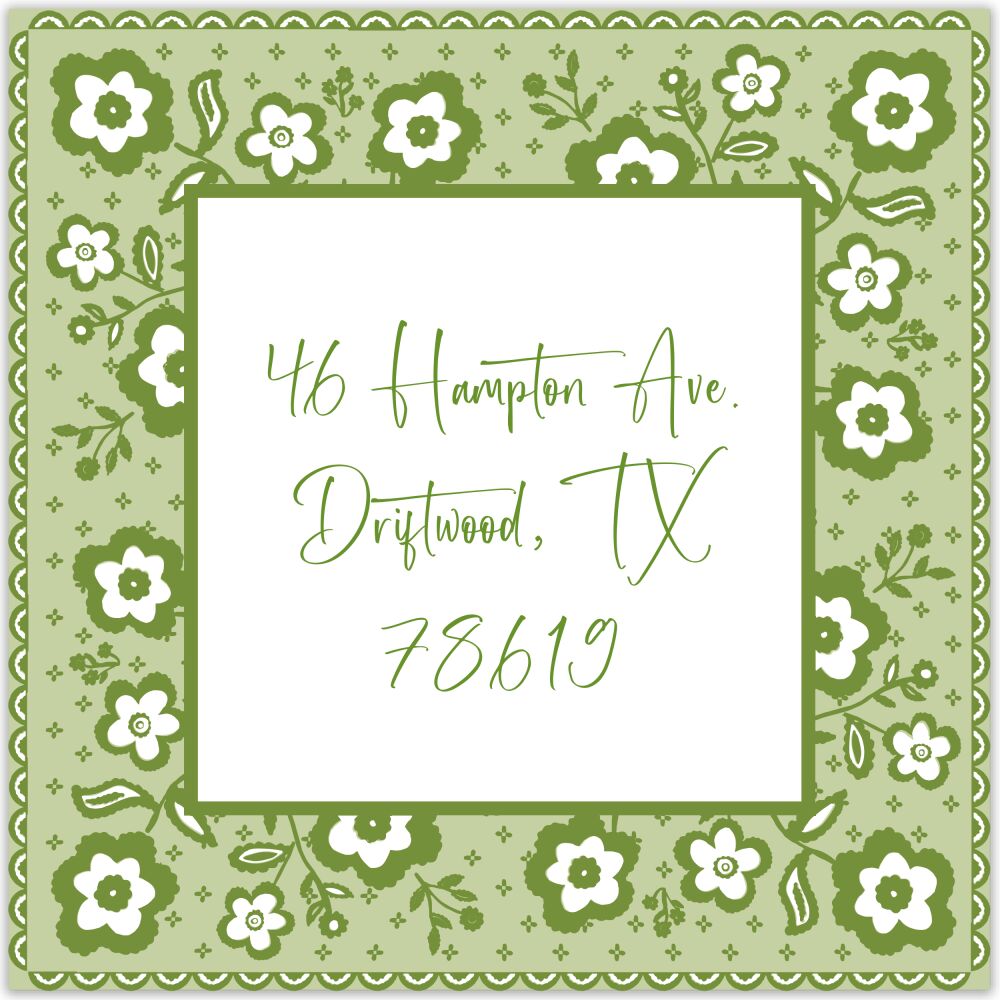 Floral Bandana Return Address Sticker
