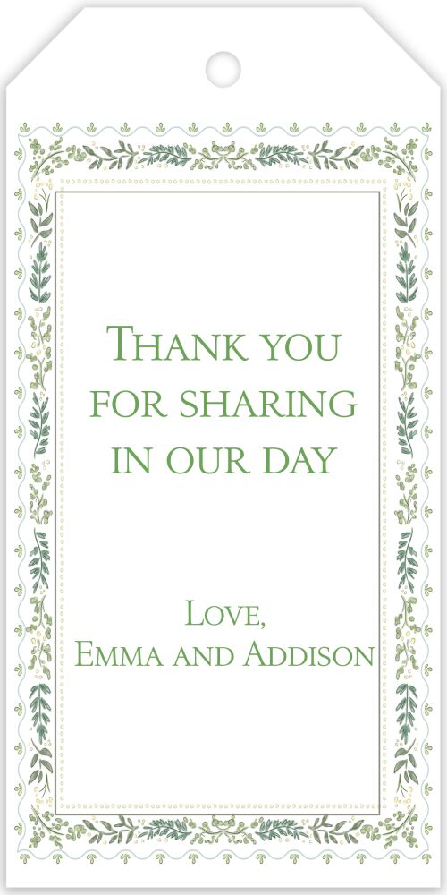 Botanical Layer Border Hanging Gift Tag