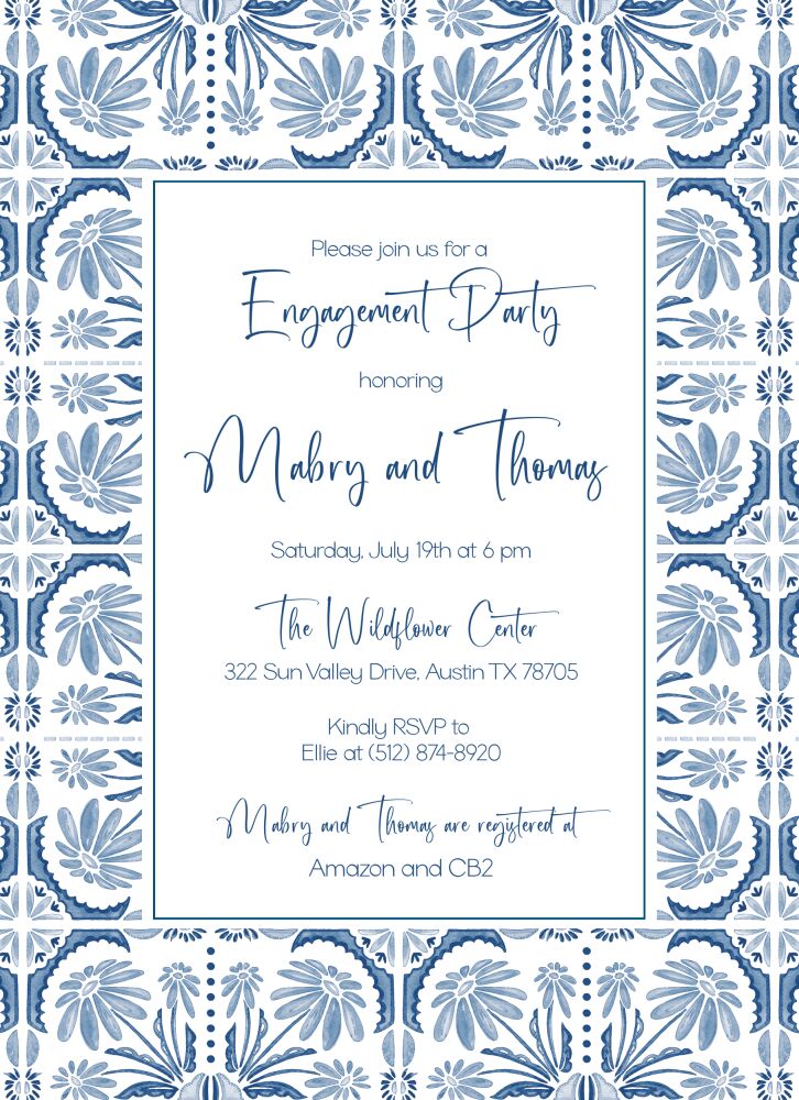 Floral Tile Invitation