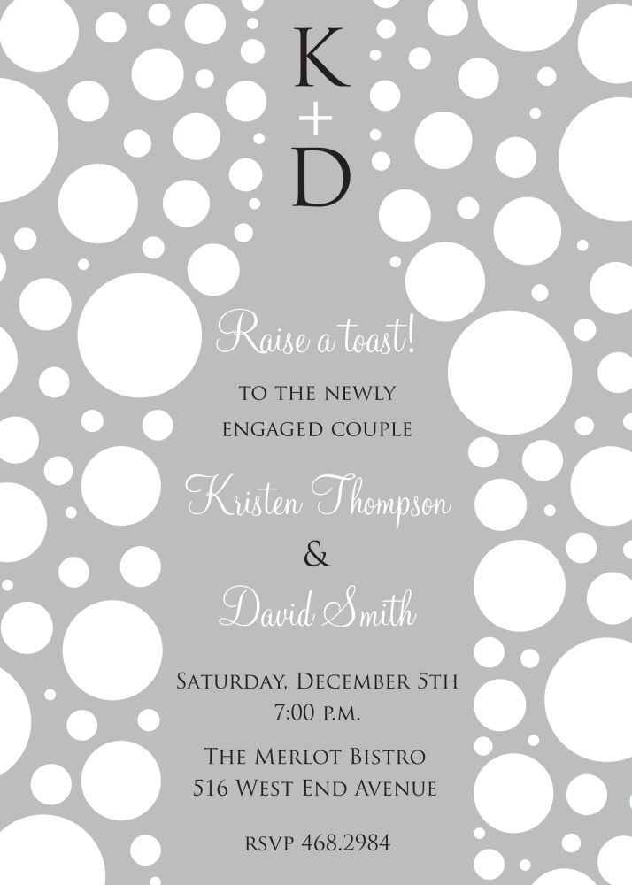Champagne Bubbles Invitation 