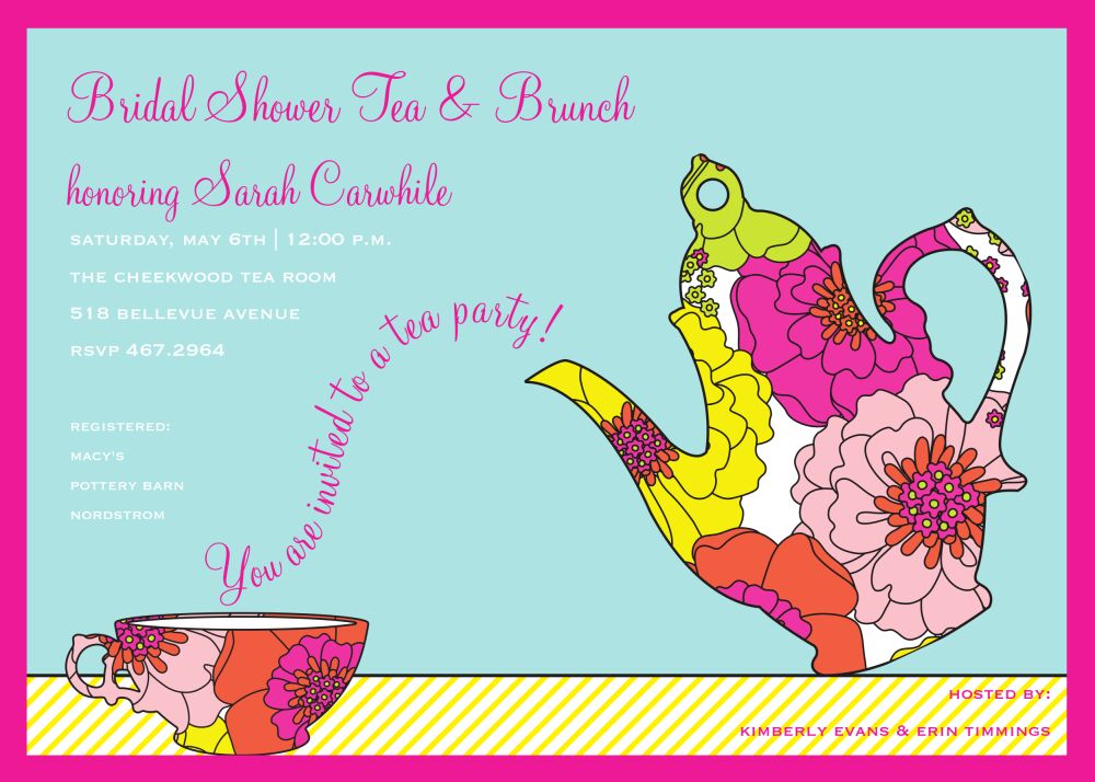 Floral Tea Party Invitation 