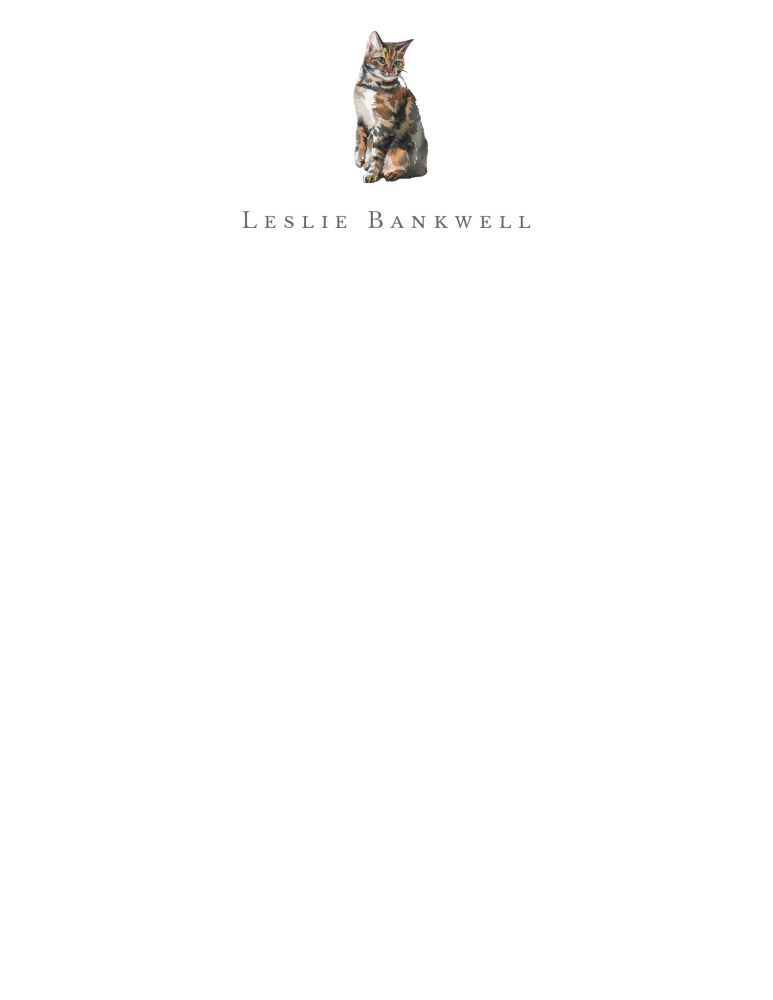 Cat Fancy Flat Note - Click Personalize to Choose from Many Breeds