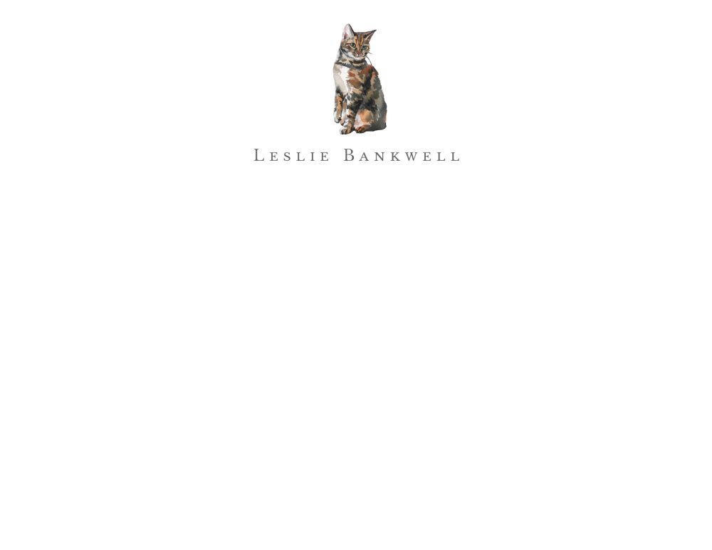 Cat Fancy Flat Note - Click Personalize to Choose from Many Breeds