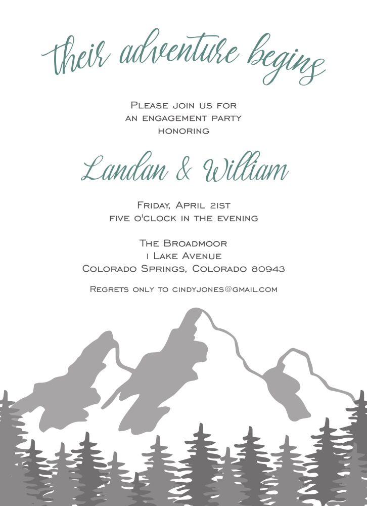 Mountain Shadows Invitation