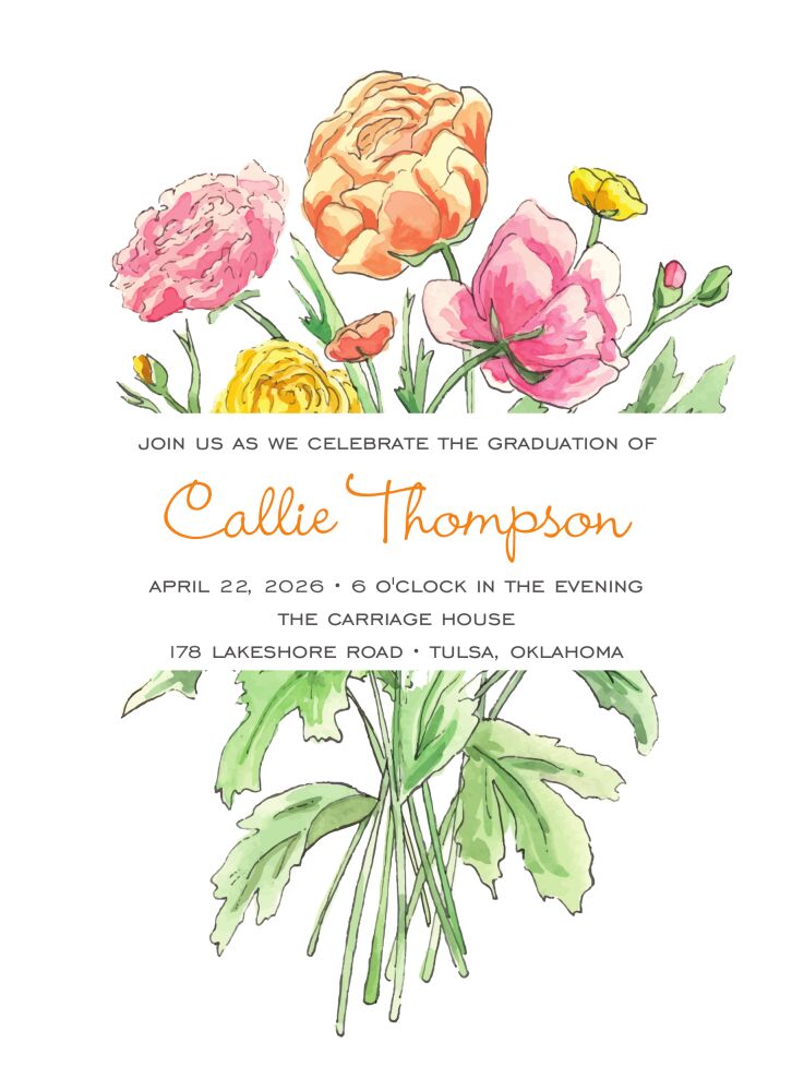 Fresh Bouquet Invitation