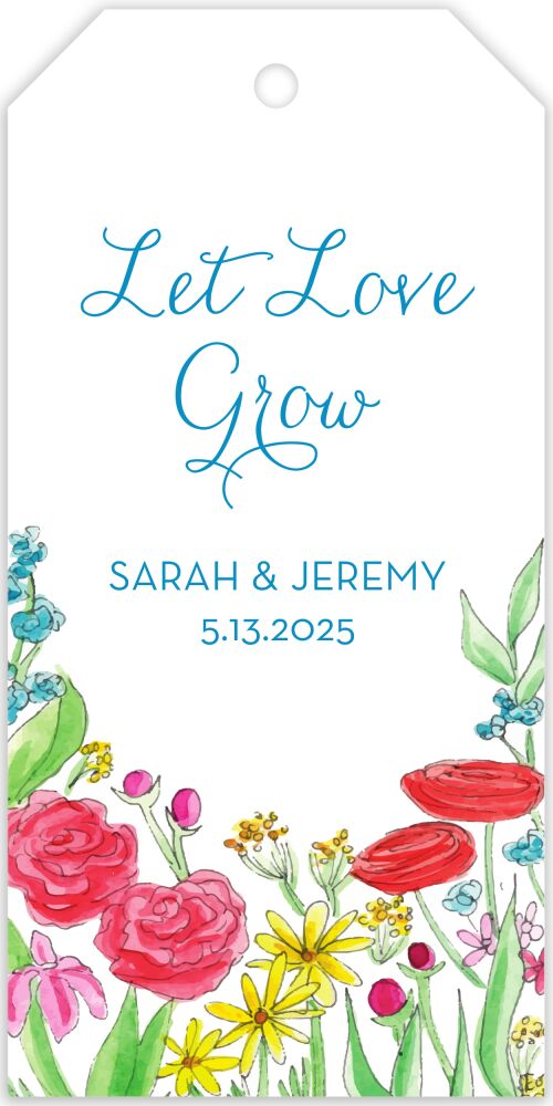 Flower Patch Hanging Gift Tag