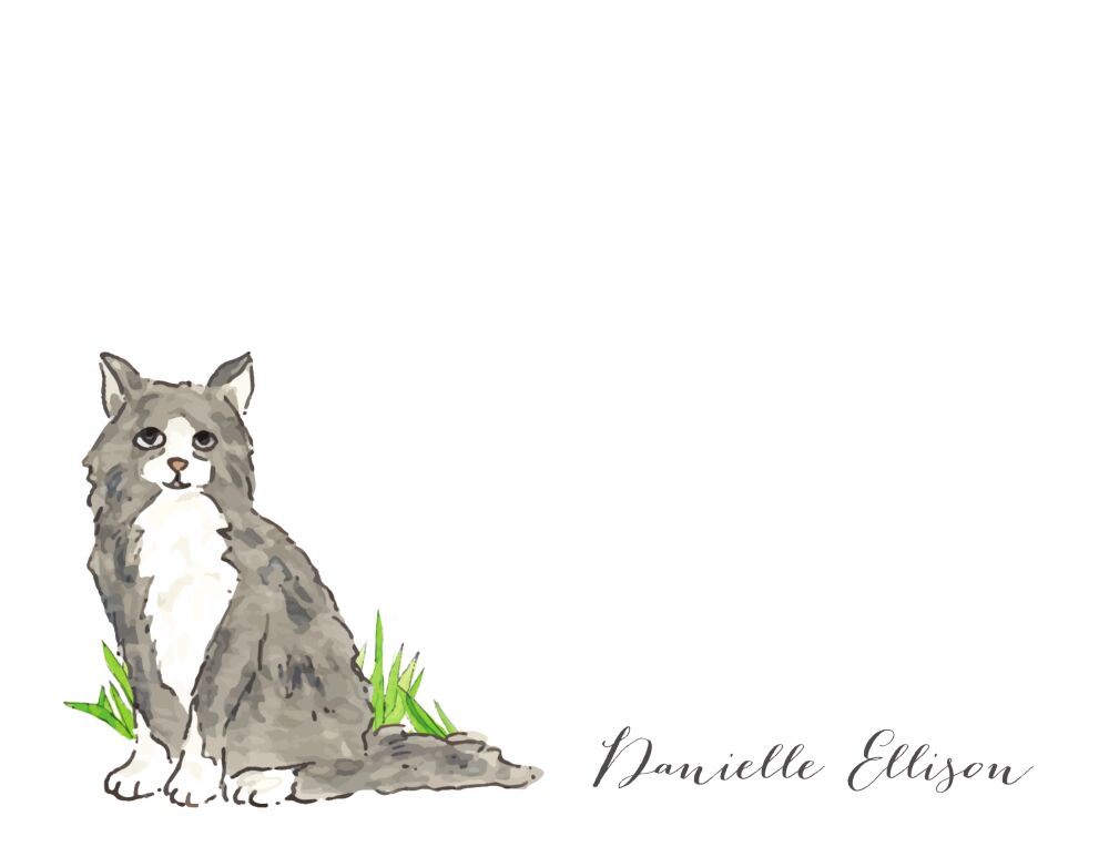 Fluffy Cat Flat Note