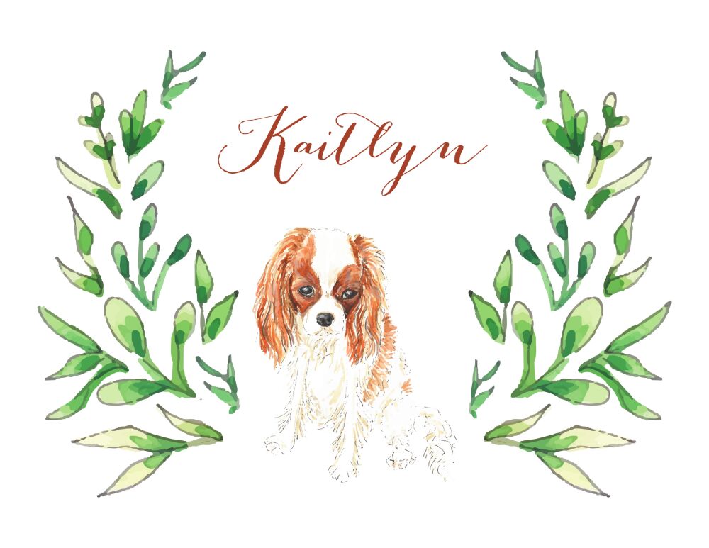 King Charles Spaniel Folded Note