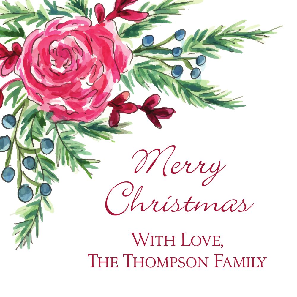 Winter Rose Enclosure Card