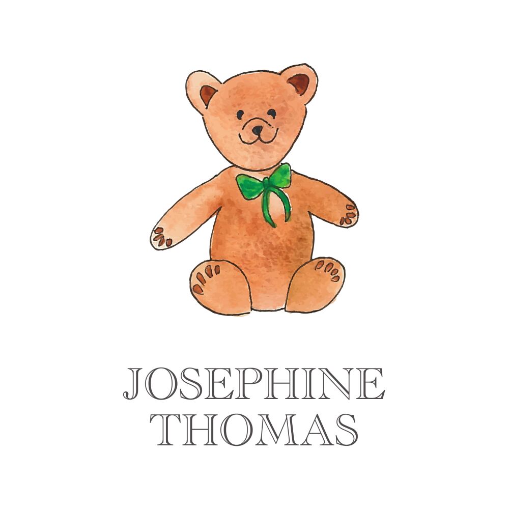 Floral Bear Enclosure Card