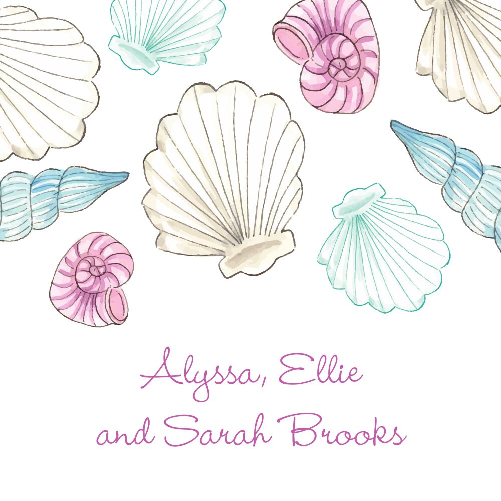 Seashells Enclosure Card