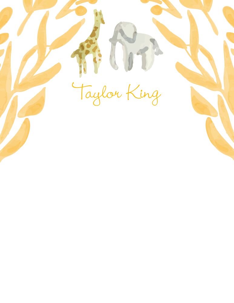 Yellow Safari Flat Note