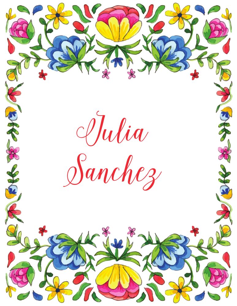 Floral Fiesta Folded Note
