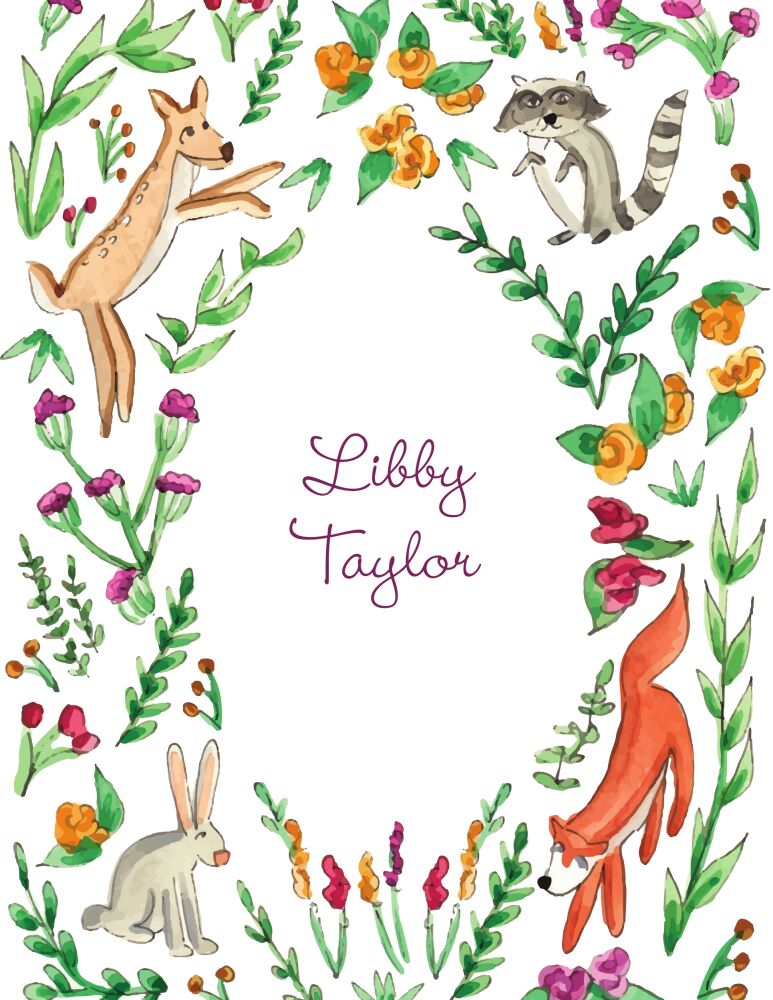 Woodland Animals Folded note