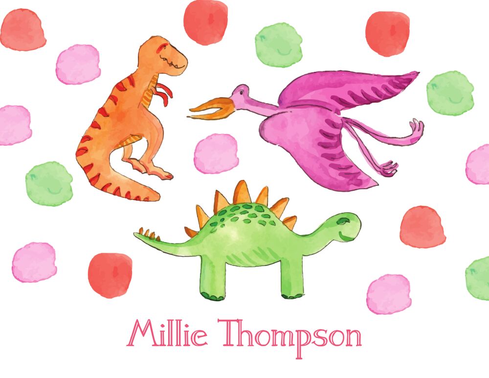 Dinosaurs Folded Note