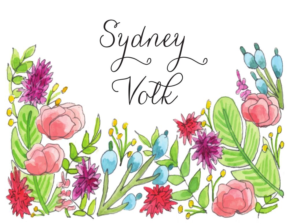 Colorful Spring Florals Folded Note
