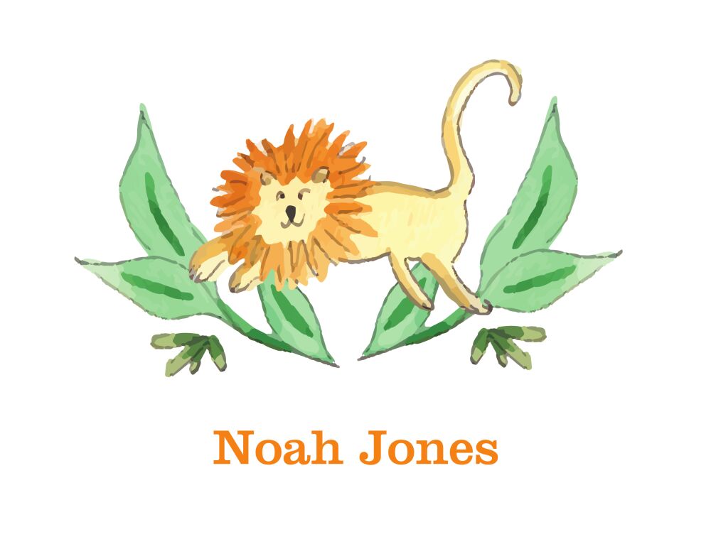 Jungle Friends (Lion) Folded Note