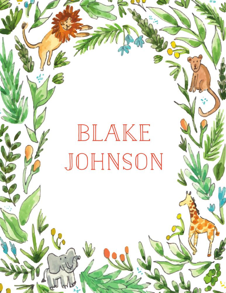 In the Jungle Folded Note