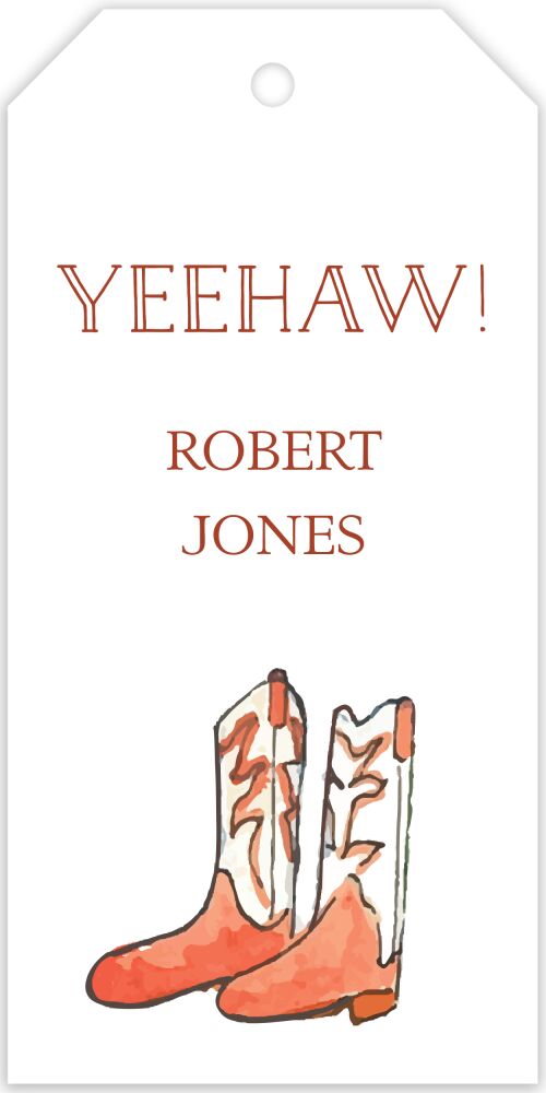 Boots Hanging Gift Tag