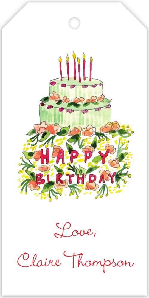 Birthday Cake Hanging Gift Tag