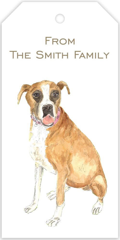 Boxer Hanging Gift Tag
