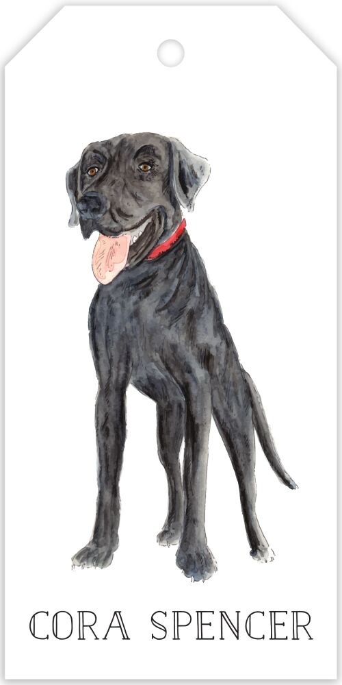 Black Lab Hanging Gift Tag
