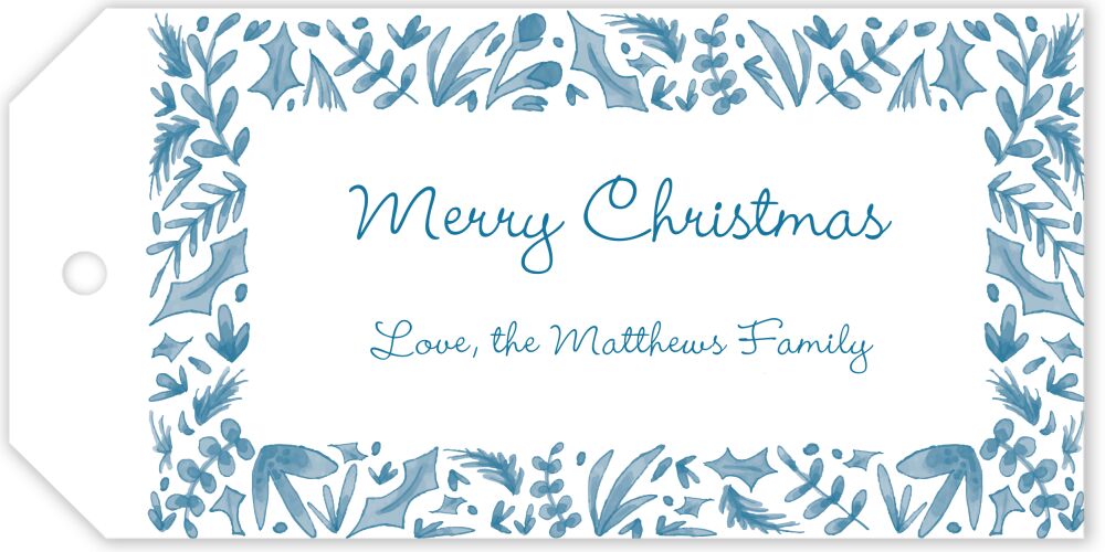 Festive Holly Hanging Gift Tag