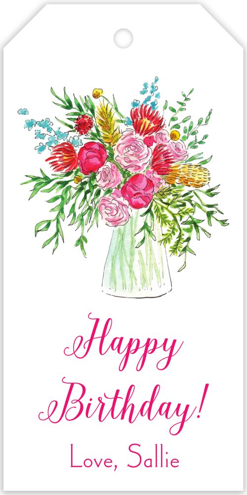 Garden Vase Hanging Gift Tag