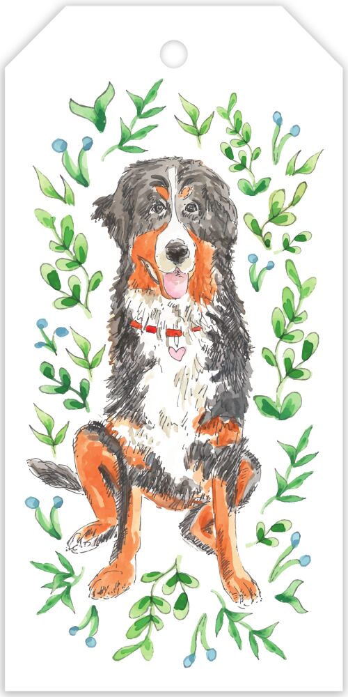 Bernese Mountain Dog Hanging Gift Tag