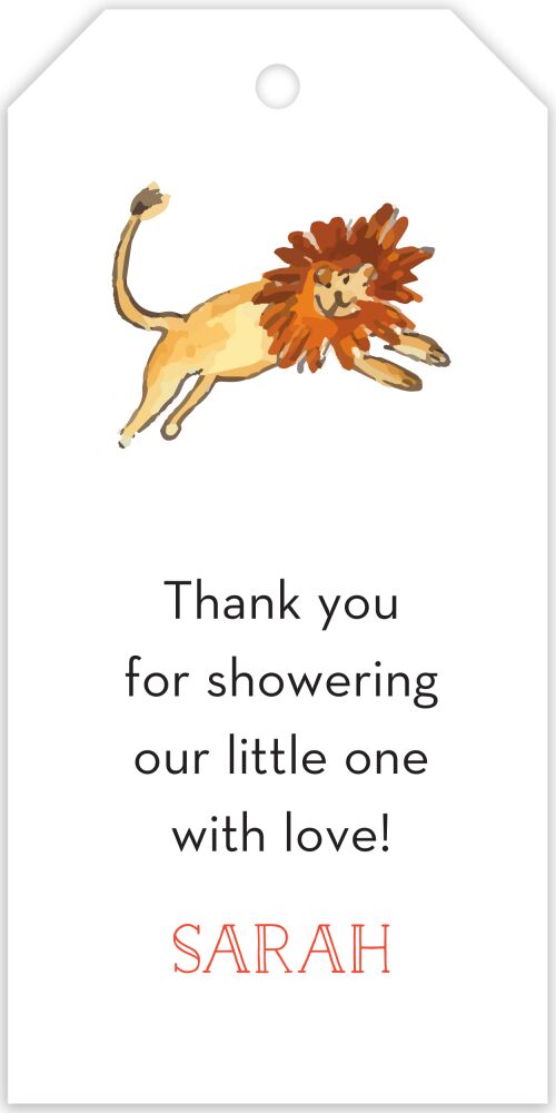 In the Jungle (Lion) Hanging Gift Tag