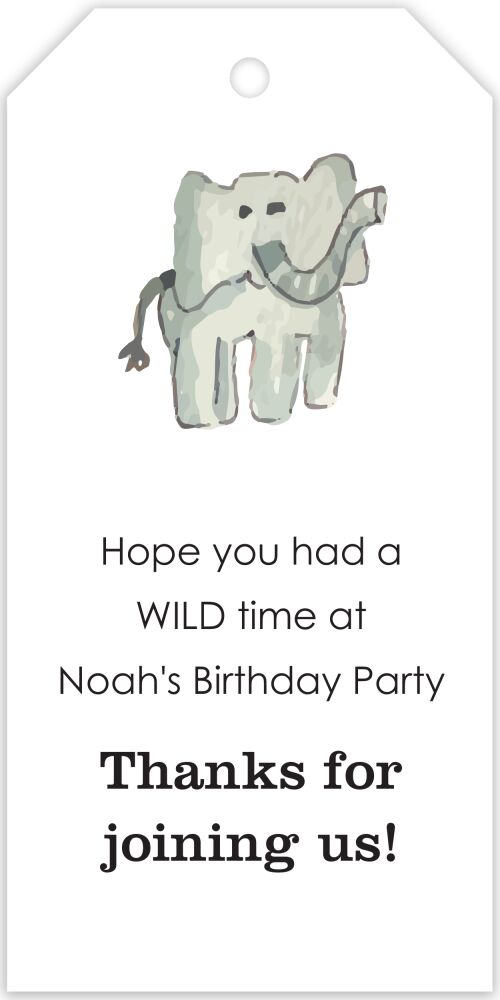 Jungle Friends (Elephant) Hanging Gift Tag