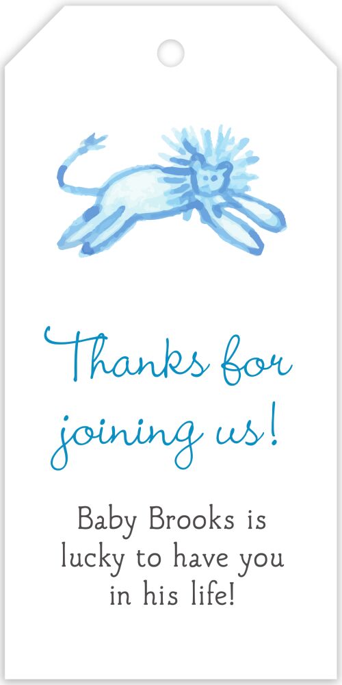 Blue Jungle Hanging Gift Tag