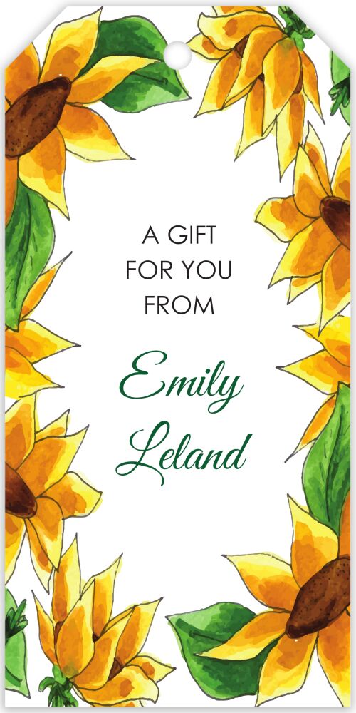 Sunflowers Hanging Gift Tag