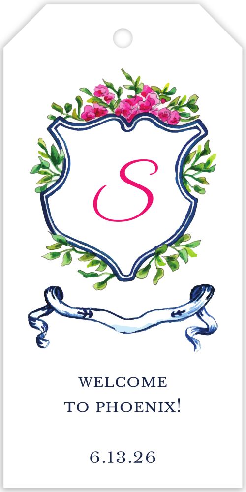 French Crest Hanging Gift Tag