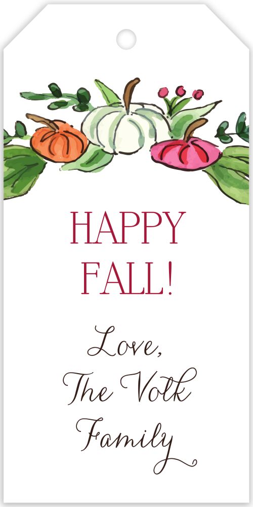 Pumpkin Patch (White) Hanging Gift Tag